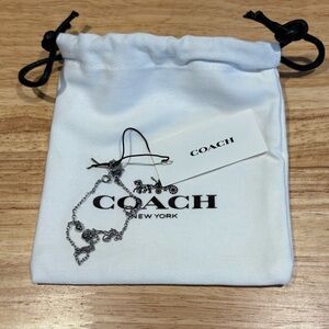 NWT Coach Silver-Tone Multi-Charm Bracelet - Signature C & Heart